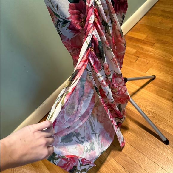 Express Pink Floral Mesh Cut Out Dress - Picture 3 of 7